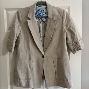 Tuckernuck Tan Linen Blazer